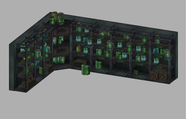 Church Hospital – specimen rack 01 3D Model