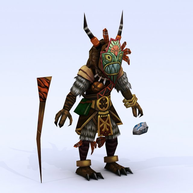 Low poly 3D Monster – Sorceress 3D Model