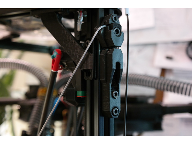 Kossel Wire Cable Frame Braces 2020 (Unlock WARP SPEED) 3D Print Model