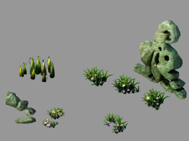 Forsaken Forest – Plant – Stone 21 3D Model