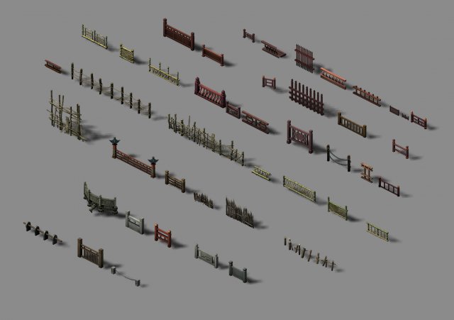Building Decoration – Fence 01 3D Model