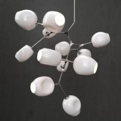 Branching bubble 12 lamps by Lindsey Adelman MILK SILVER 3D Model
