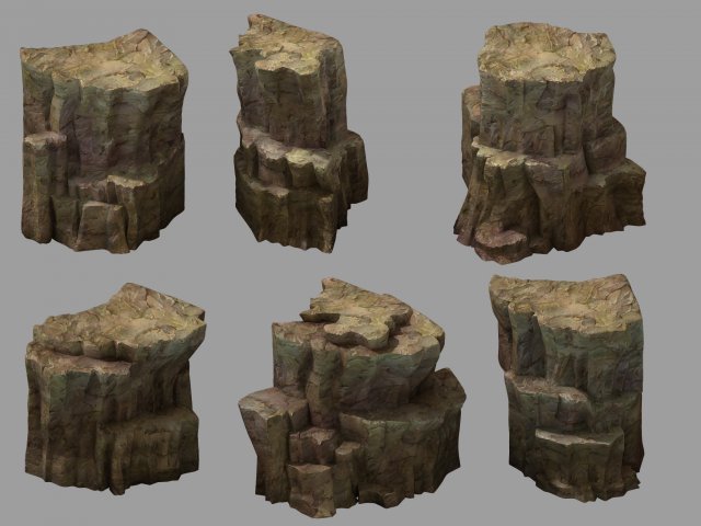 Snow White – Cliffs 03 3D Model