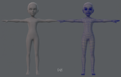 Base mesh man character V02 3D Model