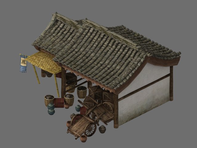 Journey to the West – charcoal shop 3D Model