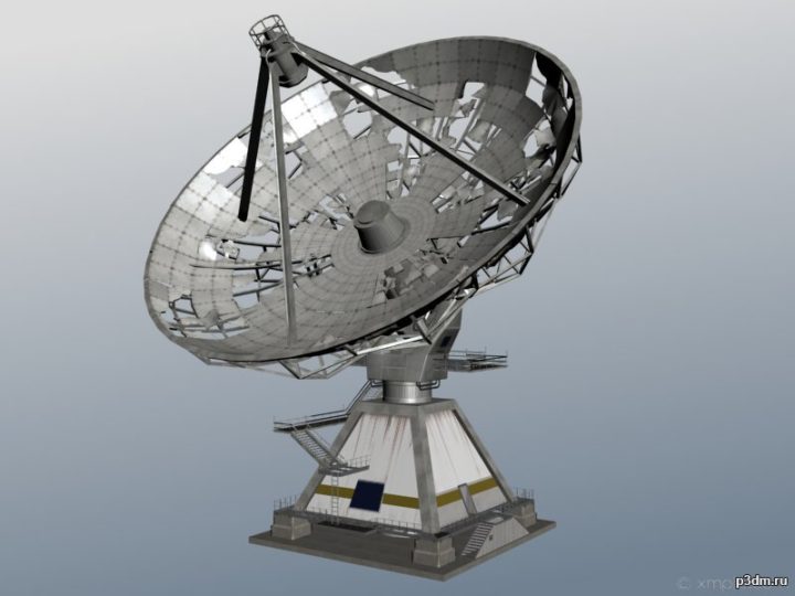 Damaged radar station 3D Model