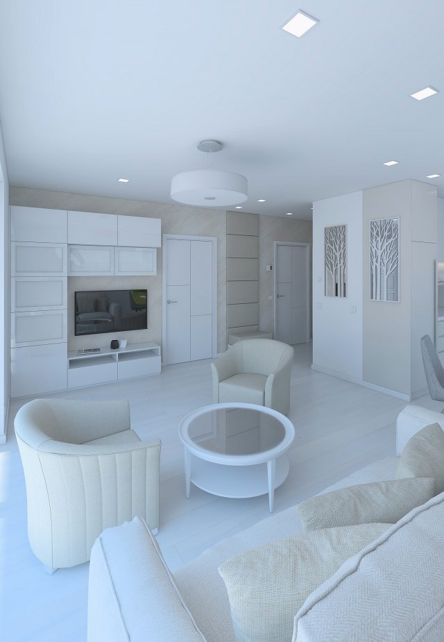 Lovely beautiful living room 3D Model
