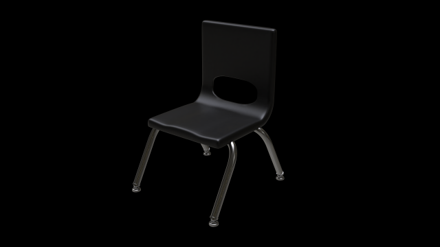 School Classroom Student Chair 3 3D Model