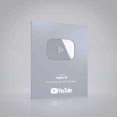 Silver YouTube Creator Awards						 Free 3D Model