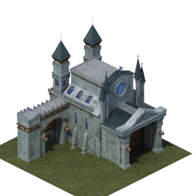 Sennard Hills – Church Building 02 3D Model