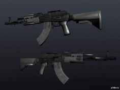 AK-47 Tactical + Modules 3D Model