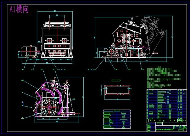 PF1214 impact crusher complete drawing 3D Model