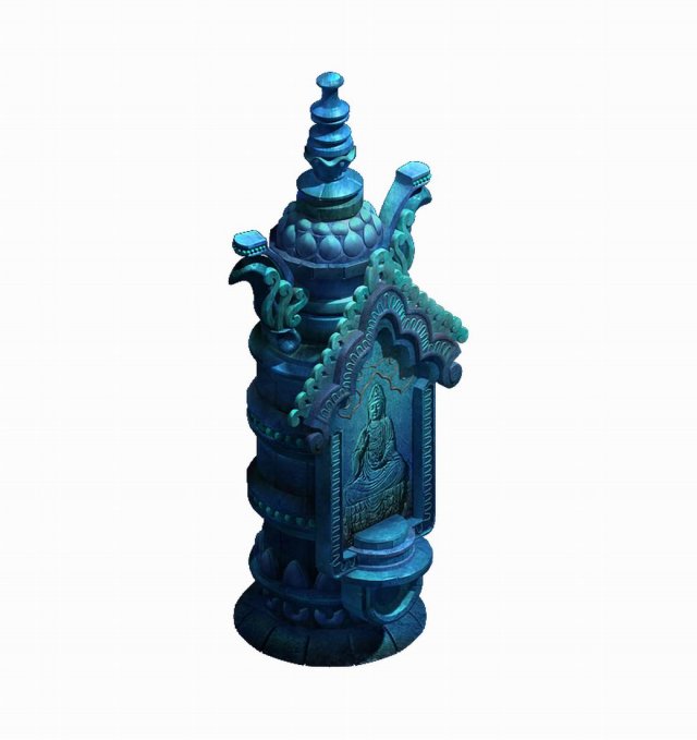 Devil Palace – Stele 002 3D Model