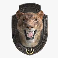 Lion Trophy 3D Model