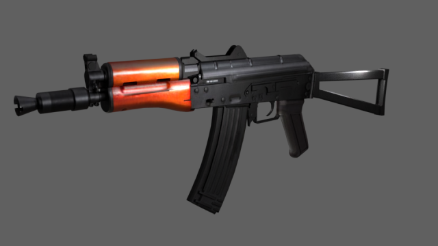 AK S74U 3D Model