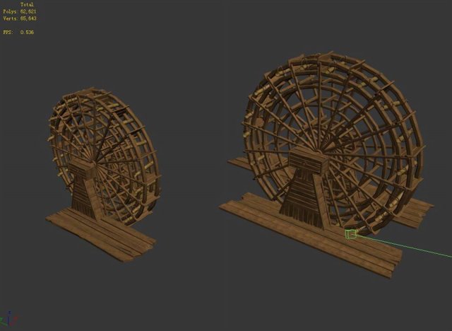 Tool Building – Waterwheel 32 3D Model