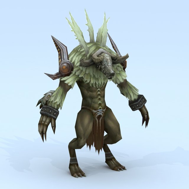 Low poly 3D Monster – Connolly Head 08 3D Model