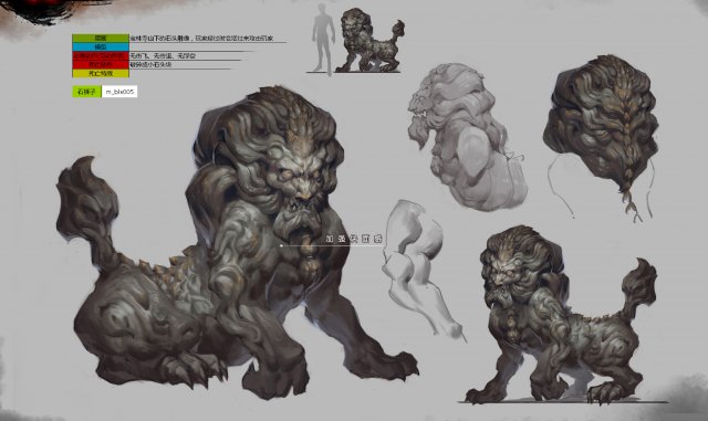 Low poly 3D Monster – Stone Lion 3D Model