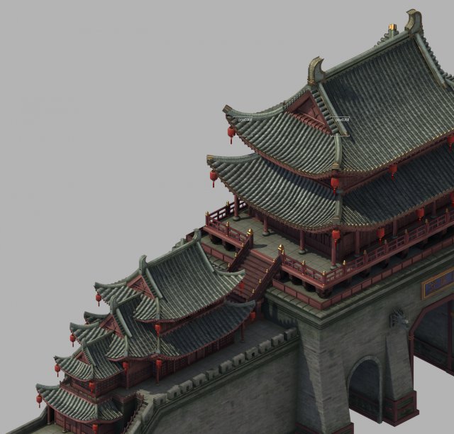 Kaifeng City – City Gate 01 3D Model