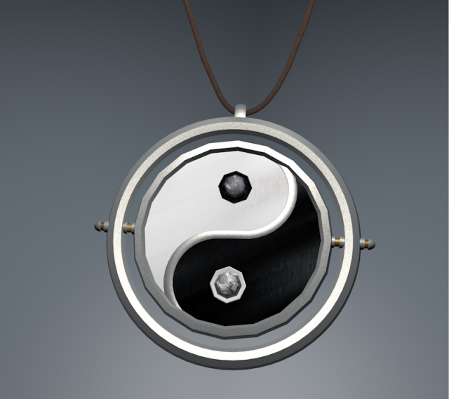 Amulet of Yin-Yang 3D Model