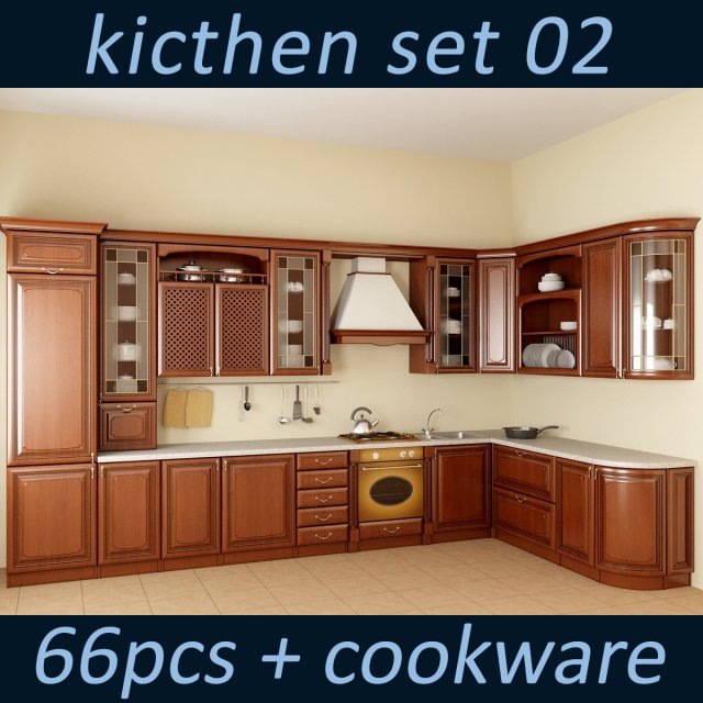 Kitchen set 02 3D Model