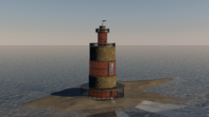 Island Lighthouse 3D Model