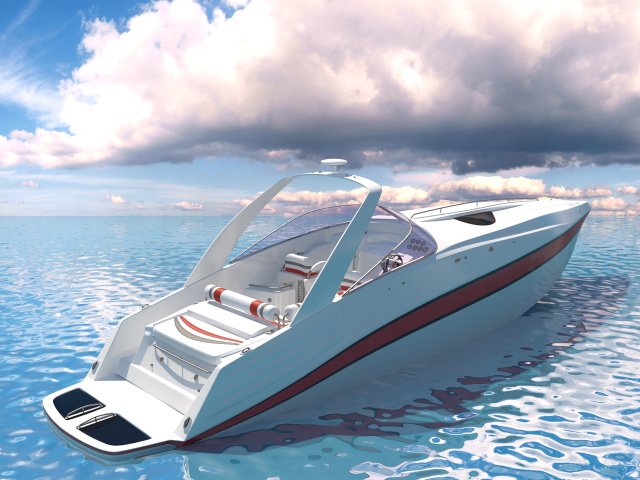 Motorboat Riva-Boat 3D Model