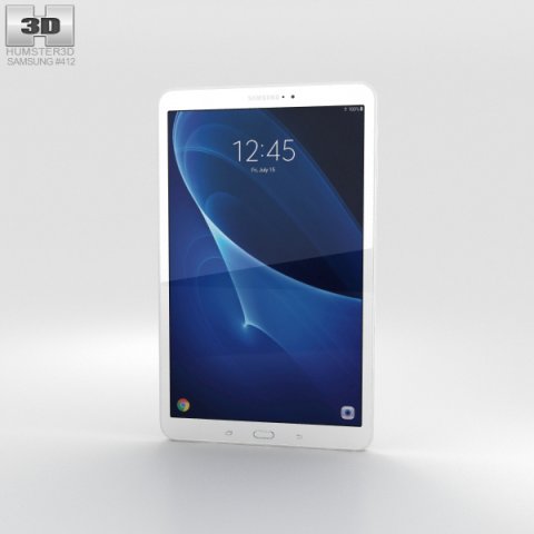 Samsung Galaxy Tab A 10 Pearl White 3D Model