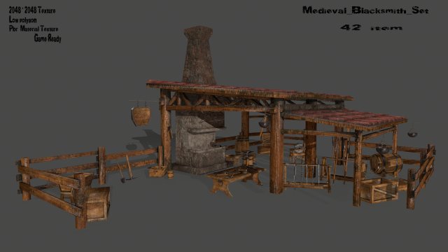 MedievalSet 3D Model