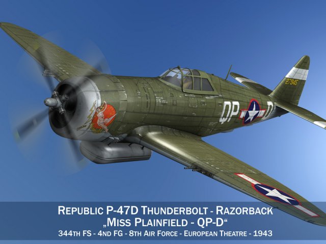 Republic P-47D Thunderbolt – Miss Plainfield 3D Model