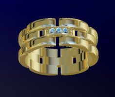 Chain wedding ring 3D Model