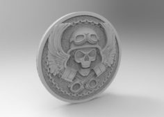 Buckle with skull 3D Model