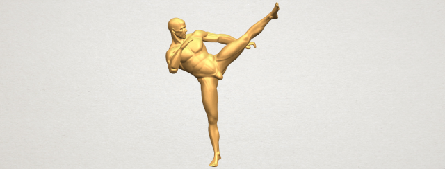 Man Kicking 3D Model