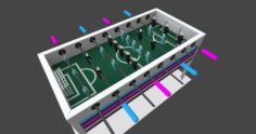 Foosball table decades 3D Model