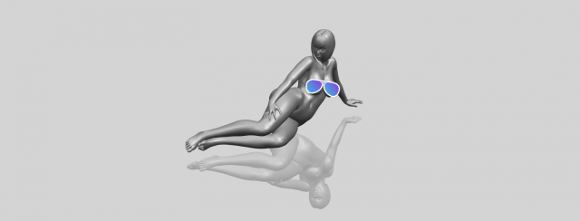 Naked Girl 31 – Lying on Floor 3D Model