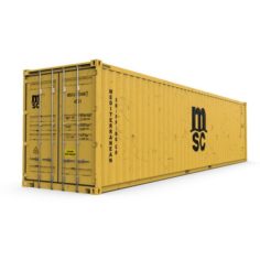 40 feet High Cube MSC shipping container 3D Model