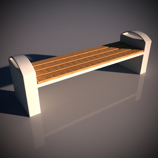 Bench 02 3D Model