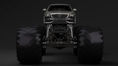 Monster Truck Mercedes Maybach S 650 Pullman 3D Model