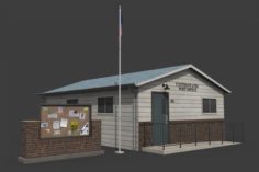 Suburban Post Office 3D Model