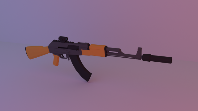 AK 47 Free VR – AR – low-poly Free 3D Model