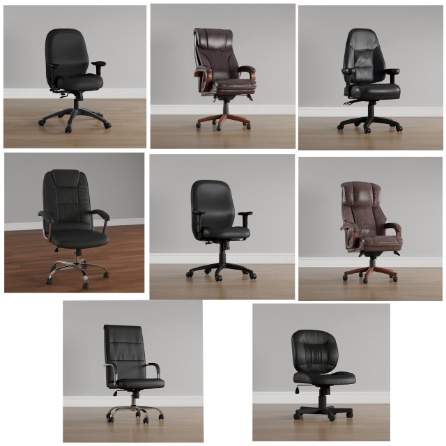 Kit – Office Chairs Executive Design – By JD3Dstudio 3D Model