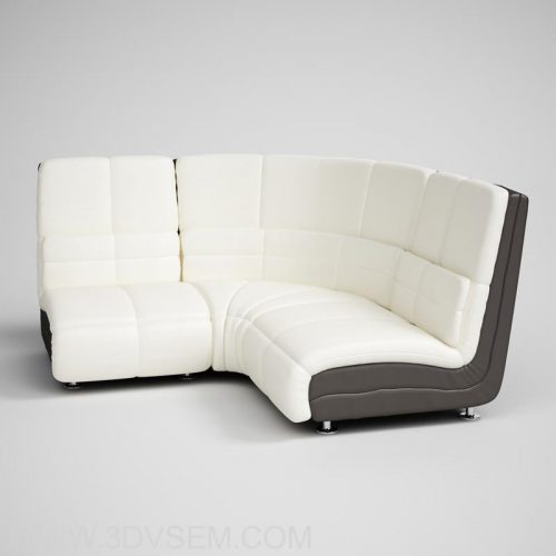 Office Corner Sofa 3D Model