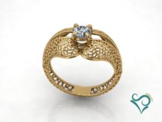 Diamond gold ring 3d printable jewel 3D Model