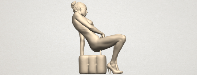 Naked Girl B02 3D Model