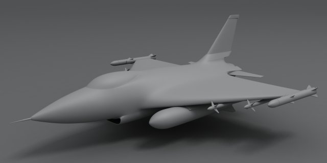 F16 Fighter Plane 3D Model