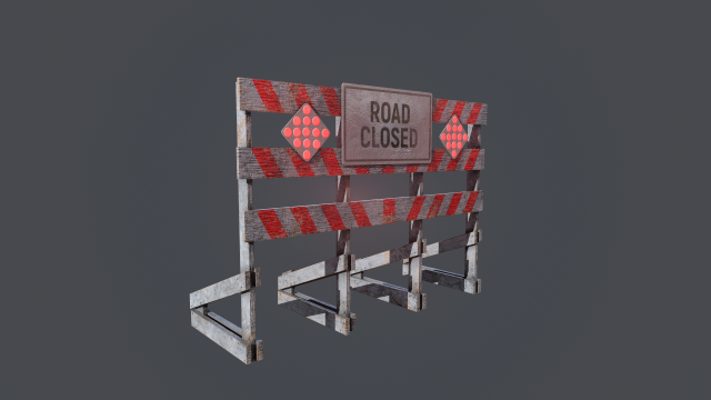 Road Closed 3D Model