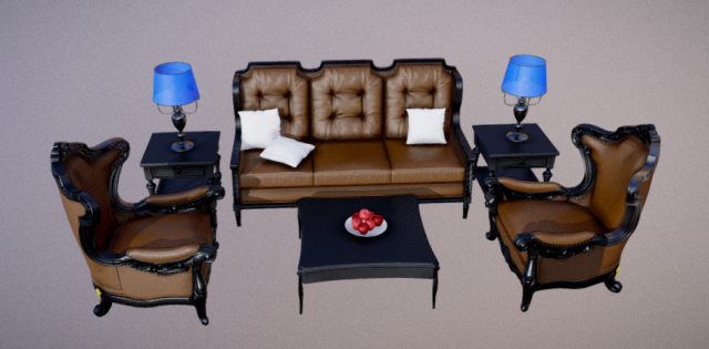 Furniture Set Classic 3D Model