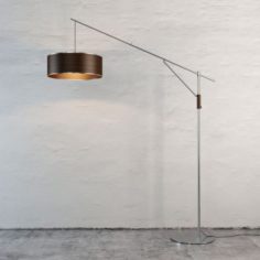 Chrome Ground Floor Lamp 3D Model