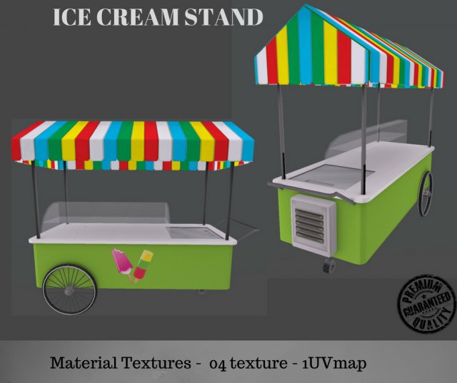 Ice Cream Stand 3D Model