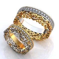 Wedding rings-1998 3D Model